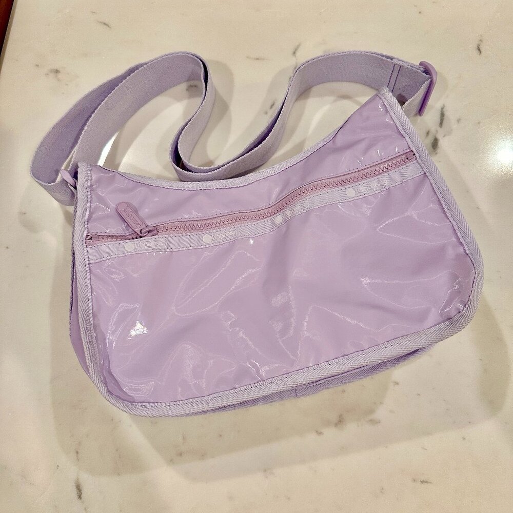 LeSportsac Classic Hobo Shoulder Bag Lilac Lavender Purple Shine - Unused